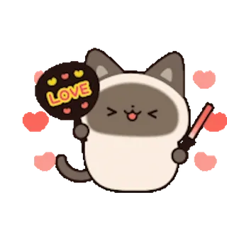 🩷 LOVE chat, amour, coeurs, mignon, Saint-Valentin, romantique telegram sticker