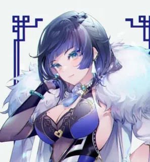 🧿 Yelan Genshin Impact Anime, Genshin Impact, Yelan, Waifu, Trò chơi điện tử, Nhân vật telegram sticker