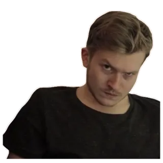😠 homem, retrato, sério, expressão facial, pessoa telegram sticker