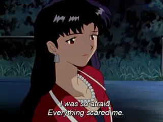 😞 I was so afraid. Everything scared me. Аниме, Грустный, Испуганный, Женщина, Мультфильм whatsapp sticker