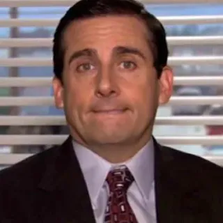 😕 Michael Scott The Office télé, comédie, bureau, portrait, drôle telegram sticker
