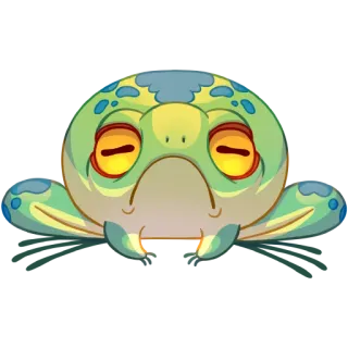 🐸 Schildkröte, niedlich, Tier, Cartoon, Reptil, grün, traurig whatsapp sticker