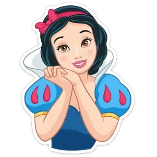 ☺️ Snow White Disney, Prinzessin, Schneewittchen, Cartoon, Animation telegram sticker