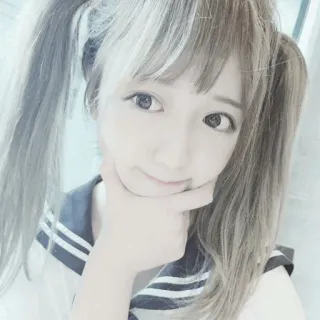 🥕 vrouw, meisje, anime stijl, schooluniform, schattig, portret, aziatisch telegram sticker