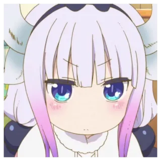 🍽 Kanna Kamui Miss Kobayashi's Dragon Maid animé, dragon, mignon, Kanna, Kamui telegram sticker