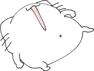 😵 Katze, tot, Cartoon, Tier, weiß, lustig whatsapp sticker