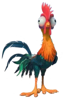 🐓 Hei Hei Moana Huhn, Vogel, Ozeanien, Disney, Cartoon, albern whatsapp sticker