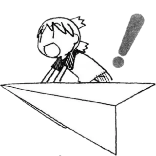 🍀 máy bay giấy, phong cách anime, hoạt hình, manga, dễ thương, papercraft telegram sticker