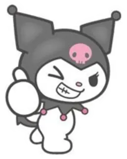 👍 Kuromi Kuromi, Sanrio, Anime, Mangá, Desenho animado, Kawaii, Fofo telegram sticker