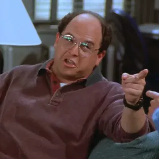 👆 George Costanza Seinfeld George Costanza, Seinfeld, Serie TV, Comedia, Señalando, Gracioso telegram sticker