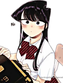 😳 Komi Shouko Komi Can't Communicate Anime, Manga, Komi Can't Communicate, Komi Shouko, Schooluniform whatsapp sticker