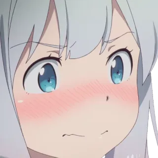 👩 动漫, 脸红, 可爱, 女孩, 卡通 telegram sticker