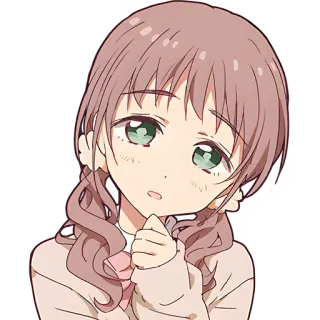 😕 อนิเมะ, การ์ตูน, ผู้หญิง, น่ารัก telegram sticker