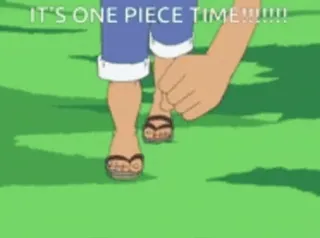 😊 Luffy One Piece IT'S ONE PIECE TIME!!!!!! Anime, One Piece, Luffy, Cappello di Paglia, Avventura, Cartone animato telegram sticker