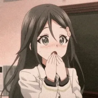 📎 anime girl, cute, surprised, anime, cartoon, blush telegram sticker
