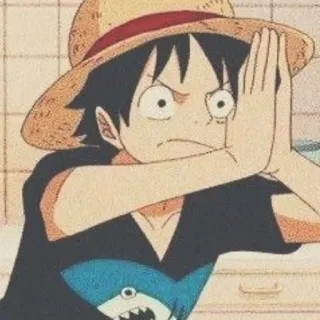 😗 Luffy One Piece Anime, One Piece, Luffy, Topi Jerami, Kartun telegram sticker