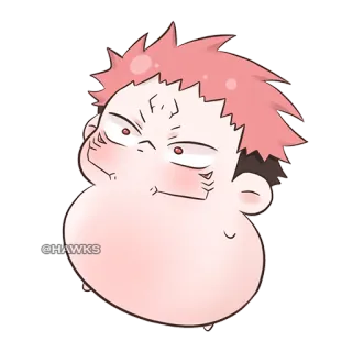 ⚪️ @HAWKS Anime, Manga, Stiker, Chibi, Seni, Ilustrasi telegram sticker
