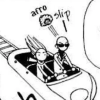 😶 afro slip Tàu lượn siêu tốc, Tóc, Phim hoạt hình, Trò chơi, Afro telegram sticker