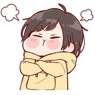 🍬 angry, anime, cute, frustrated, cartoon, mood telegram sticker