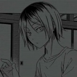 🖤 Kenma Kozume Haikyuu!! 动漫, 排球少年, 研磨, 孤爪研磨, 漫画, 插画 telegram sticker
