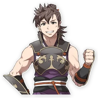 👍 Anime, Kreskówka, Postać, Uśmiechnięty, Sztuki walki, Wojownik telegram sticker