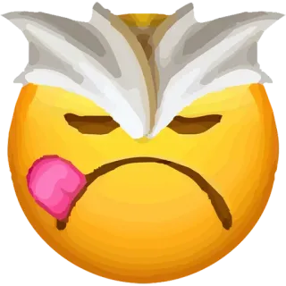 🤧 Emoji, Wütend, Gesicht, Grumpy, Ausdruck, Sticker whatsapp sticker