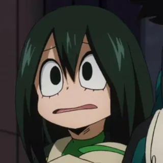 😥 Tsuyu Asui My Hero Academia anime, my hero academia, tsuyu asui, froppy, cartoon, character telegram sticker