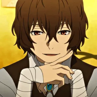 🍃 Osamu Dazai Bungou Stray Dogs Anime, Bungou Stray Dogs, Osamu Dazai, Dazai whatsapp sticker