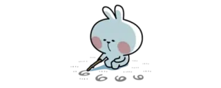 🔰 bunny, rabbit, cute, cartoon, animal, sticker telegram sticker