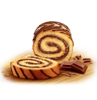🍰 ロールケーキ, チョコレート, デザート, 焼き菓子, ケーキ telegram sticker