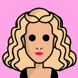 👩 avatar, cartoon, blond, female, woman, portrait telegram sticker