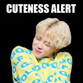 😍 CUTENESS ALERT słodki, czujny, mem, śmieszne, uroczy, tekst telegram sticker