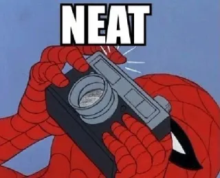 📷 Spider-Man NEAT marvel, spider, man, cartoon, camera telegram sticker