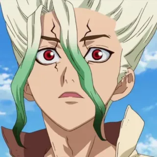 🔬 Senku Ishigami Dr. Stone Аниме, Наука, Ученый, Камень, Умный whatsapp sticker