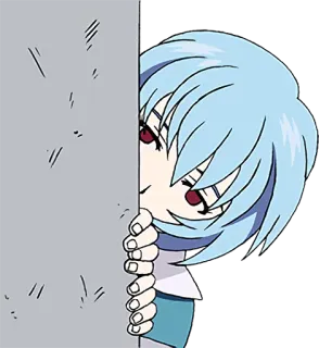 😶 Rei Ayanami Neon Genesis Evangelion Anime, Personnage, Rei Ayanami, Coup d'œil, Neon Genesis Evangelion telegram sticker