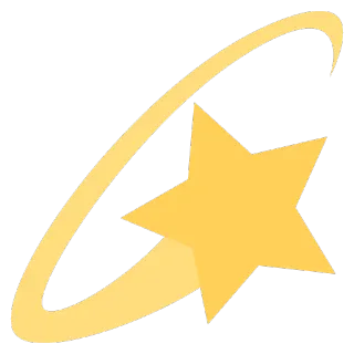 👍 étoile, étoile filante, étincelle, briller, céleste, astronomie, magie whatsapp sticker