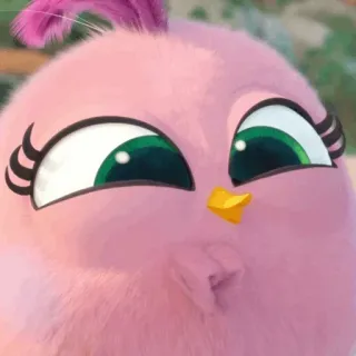 🥰 Stella Angry Birds Стелла, Angry Birds, Розовая птица, Мультяшная птица telegram sticker