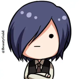 😐 @BeautyGuid anime, manga, character, chibi telegram sticker