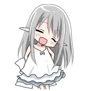 ☺️ アニメ, エルフ, 漫画, ステッカー, 可愛い, 女性, 女の子, かわいい telegram sticker