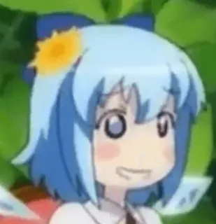 😳 Cirno Touhou Project Anime, Personagem, Fofo, Engraçado, Touhou, Cirno telegram sticker