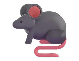 🐀 mouse, animal, gray, pink, toy, cartoon telegram sticker