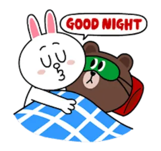 👫 GOOD NIGHT good night, sleep, cartoon, cute telegram sticker