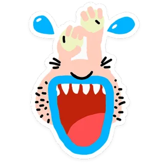 😂 monster, cartoon, lustig, kreatur, aufkleber, abstrakt, skurril, figur telegram sticker