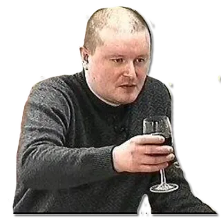 🍷 Человек, Мужчина, Вино, Бокал, Пьёт, Свитер whatsapp sticker