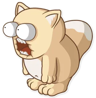 😱 cartoon, animal, squirrel, funny, sticker, illustration telegram sticker