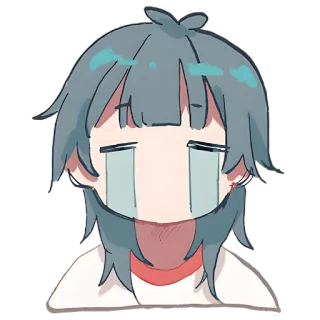 😭 Anime, Menangis, Sedih, Emosional, Kartun, Karakter, Stiker whatsapp sticker