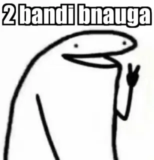 😂 2 bandi bnauga meme, cartoon, funny, florkofcows telegram sticker