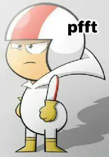 😑 Kick Buttowski Kick Buttowski: Suburban Daredevil pfft Мультфильм, Злой, Шлем, Сорвиголова, Пфф telegram sticker