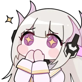 🤩 anime, sticker, cute, kawaii, sparkles, blush, anime girl, manga whatsapp sticker