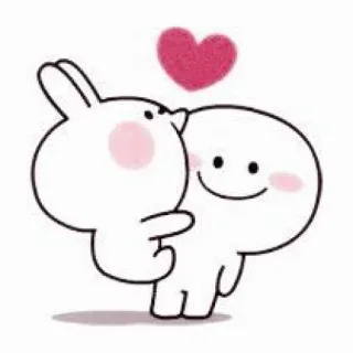 💗 cinta, kelinci, persahabatan, kartun, hati, imut telegram sticker